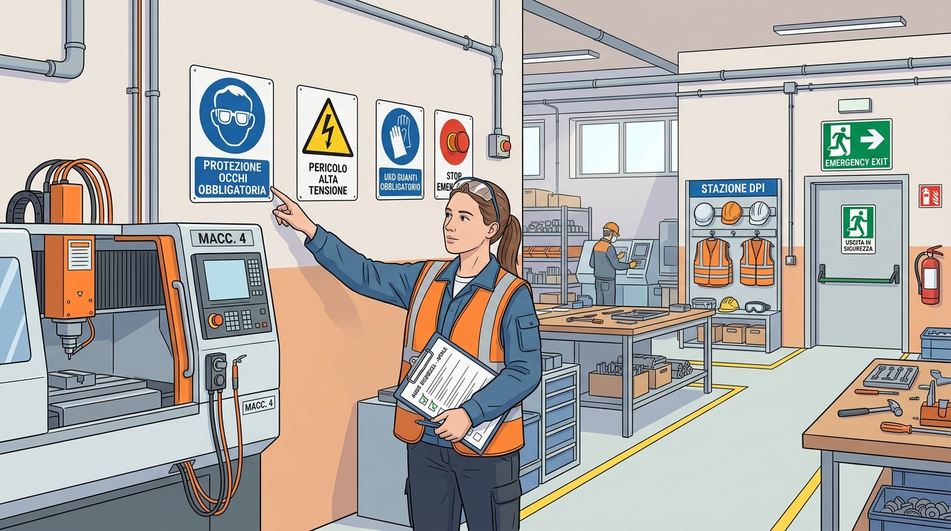 Segnaletica di sicurezza in officina e laboratorio: errori tipici e correzioni rapide