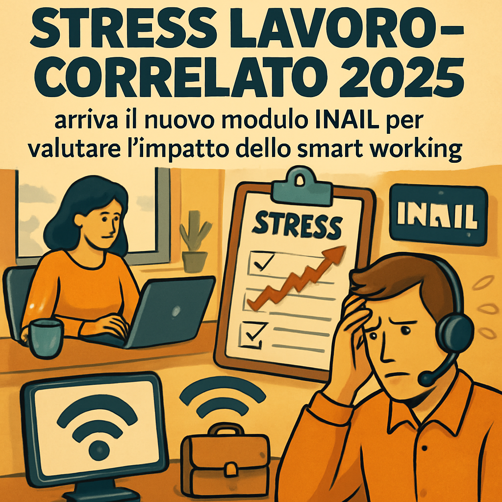 Stress lavoro-correlato 2025: disponibile il nuovo modulo INAIL per valutare l'impatto dello smart working